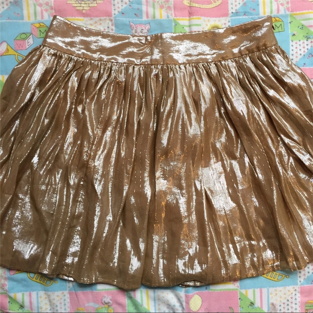 Gold miniskirt